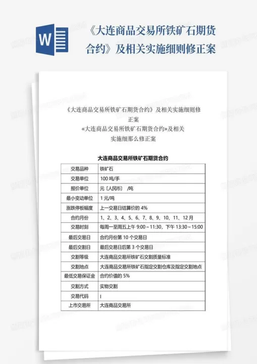大连铁矿石期货涨跌停几个点(新加坡铁矿石期货有涨跌停吗)_https://www.cqckcrrc.com_基金理财_第1张
