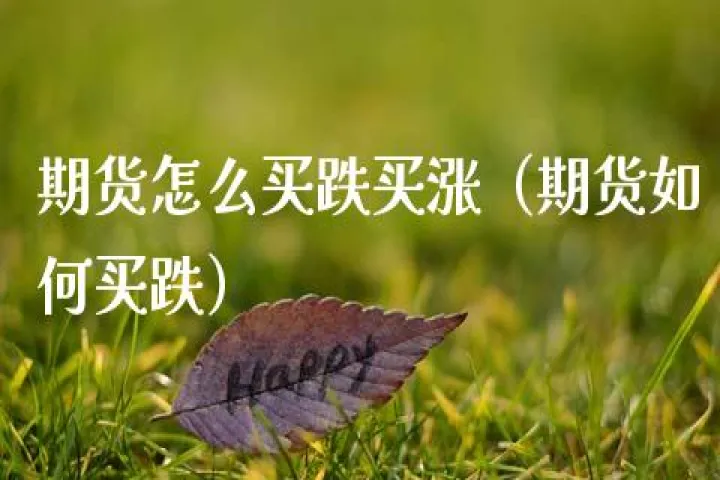 期货可以同时买涨跌吗(期货买涨可以转跌吗)_https://www.cqckcrrc.com_股票理财_第1张