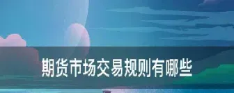 期货交易规则全解(个人期货交易规则)_https://www.cqckcrrc.com_理财百科_第1张