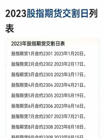 每月的股指期货交割日是哪天(股指期货交割日是每月的什么时候)_https://www.cqckcrrc.com_国际期货_第1张