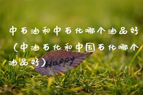 中石油和中石化哪个油品好(中油石化和中国石化哪个油品好)_道指直播_第1张_期货投资网 中石油和中石化哪个油品好(中油石化和中国石化哪个油品好)_https://www.cqckcrrc.com_道指直播_第1张