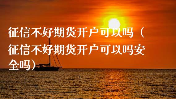 征信不好期货开户可以吗（征信不好期货开户可以吗安全吗）_https://www.cqckcrrc.com_道指直播_第1张