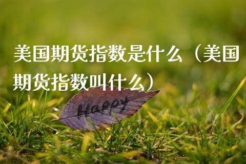 美国期货指数是什么（美国期货指数叫什么）_https://www.cqckcrrc.com_道指直播_第1张