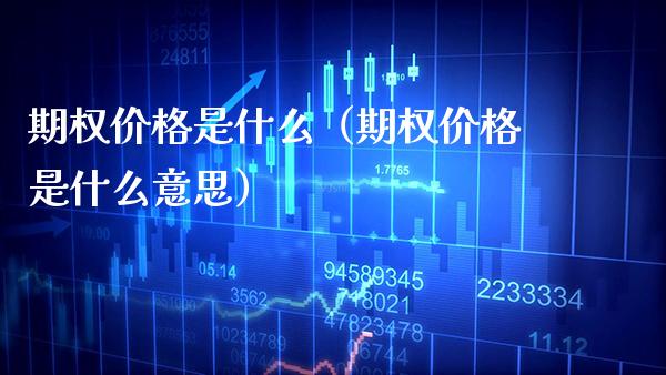 期权价格是什么（期权价格是什么意思）_https://www.cqckcrrc.com_原油期货_第1张