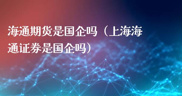 海通期货是国企吗（上海海通证券是国企吗）_https://www.cqckcrrc.com_道指直播_第1张