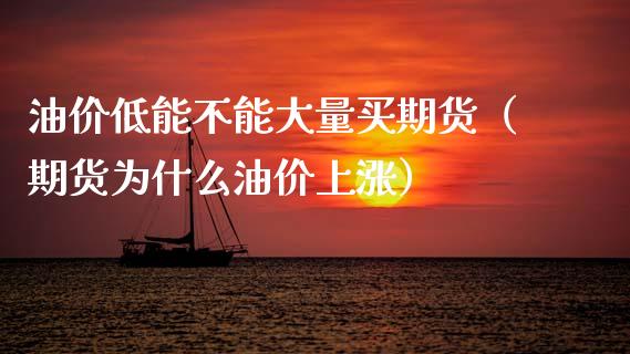 油价低能不能大量买期货（期货为什么油价上涨）_https://www.cqckcrrc.com_期货品种_第1张