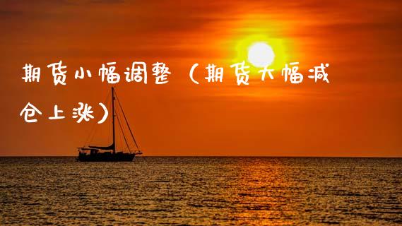 期货小幅调整（期货大幅减仓上涨）_https://www.cqckcrrc.com_期货知识_第1张