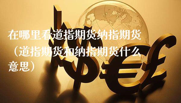 在哪里看道指期货纳指期货（道指期货和纳指期货什么意思）_https://www.cqckcrrc.com_道指直播_第1张