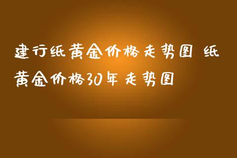 建行纸黄金价格走势图 纸黄金价格30年走势图_恒生指数_第1张_期货投资网 建行纸黄金价格走势图 纸黄金价格30年走势图_https://www.cqckcrrc.com_恒生指数_第1张