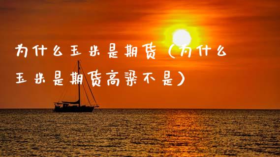 为什么玉米是期货（为什么玉米是期货高粱不是）_https://www.cqckcrrc.com_股票理财_第1张