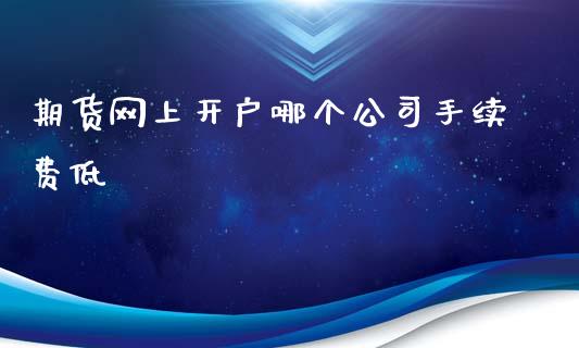 期货网上开户哪个公司手续费低_https://www.cqckcrrc.com_黄金期货_第1张