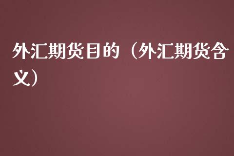 外汇期货目的(外汇期货含义)_期货开户_第1张_期货投资网 外汇期货目的(外汇期货含义)_https://www.cqckcrrc.com_期货开户_第1张