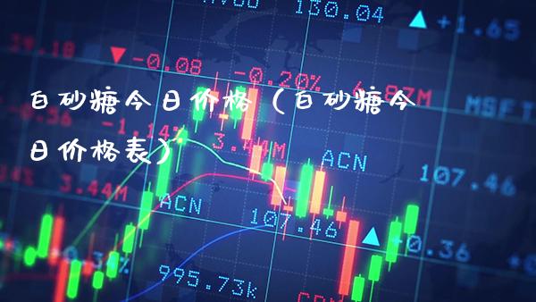 白砂糖今日价格（白砂糖今日价格表）_https://www.cqckcrrc.com_恒生指数_第1张