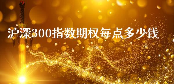 沪深300指数期权每点多少钱_https://www.cqckcrrc.com_道指直播_第1张