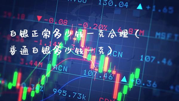 白银正常多少钱一克合理(普通白银多少钱一克)_黄金期货_第1张_期货投资网 白银正常多少钱一克合理(普通白银多少钱一克)_https://www.cqckcrrc.com_黄金期货_第1张