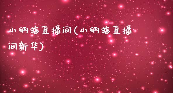 小纳指直播间(小纳指直播间新华)_https://www.cqckcrrc.com_原油期货_第1张