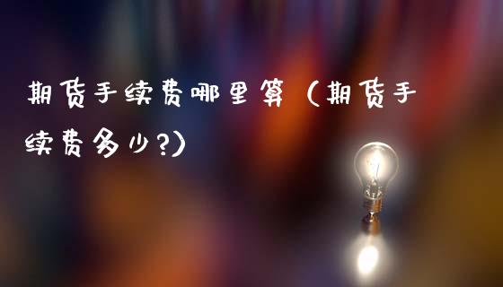 期货手续费哪里算（期货手续费多少?）_https://www.cqckcrrc.com_基金理财_第1张