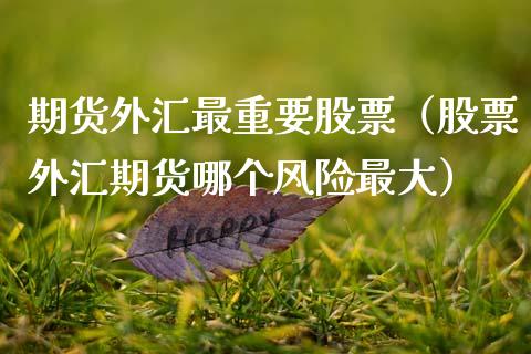 期货外汇最重要股票(股票外汇期货哪个风险最大)_恒生指数_第1张_期货投资网 期货外汇最重要股票(股票外汇期货哪个风险最大)_https://www.cqckcrrc.com_恒生指数_第1张