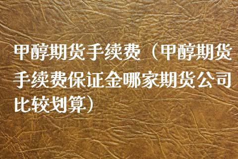 甲醇期货手续费（甲醇期货手续费保证金哪家期货公司比较划算）_https://www.cqckcrrc.com_黄金期货_第1张