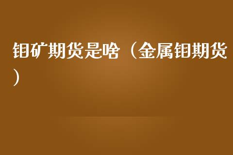 钼矿期货是啥(金属钼期货)_基金理财_第1张_期货投资网 钼矿期货是啥(金属钼期货)_https://www.cqckcrrc.com_基金理财_第1张