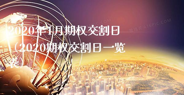 2020年1月期权交割日（2020期权交割日一览表）_https://www.cqckcrrc.com_纳指直播_第1张