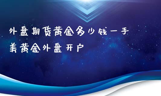 外盘期货黄金多少钱一手 美黄金外盘开户_https://www.cqckcrrc.com_黄金期货_第1张