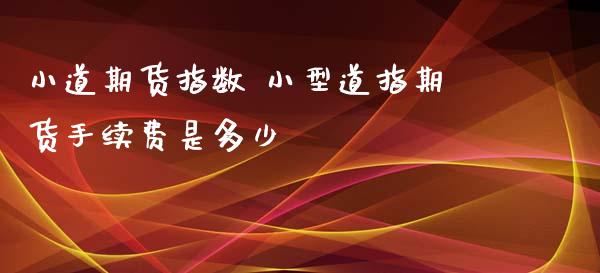 小道期货指数 小型道指期货手续费是多少_https://www.cqckcrrc.com_道指直播_第1张