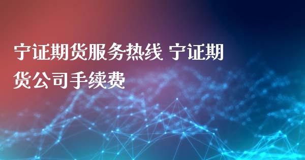 宁证期货服务** 宁证期货公司手续费_https://www.cqckcrrc.com_纳指直播_第1张