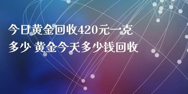 今日黄金回收420元一克多少 黄金今天多少钱回收_黄金期货_第1张_期货投资网 今日黄金回收420元一克多少 黄金今天多少钱回收_https://www.cqckcrrc.com_黄金期货_第1张