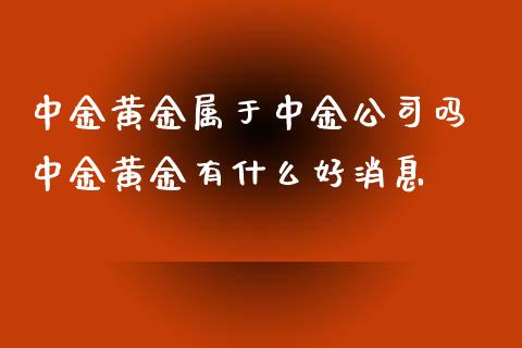 中金黄金属于中金公司吗 中金黄金有什么好消息_纳指直播_第1张_期货投资网 中金黄金属于中金公司吗 中金黄金有什么好消息_https://www.cqckcrrc.com_纳指直播_第1张