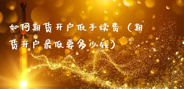 如何期货开户低手续费（期货开户最低要多少钱）_https://www.cqckcrrc.com_恒生指数_第1张