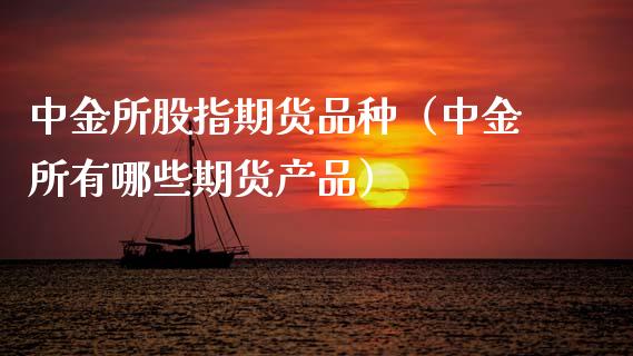 中金所股指期货品种（中金所有哪些期货产品）_https://www.cqckcrrc.com_恒生指数_第1张