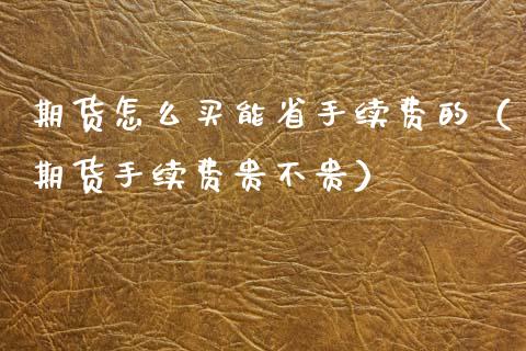 期货怎么买能省手续费的(期货手续费贵不贵)_期货开户_第1张_期货投资网 期货怎么买能省手续费的(期货手续费贵不贵)_https://www.cqckcrrc.com_期货开户_第1张