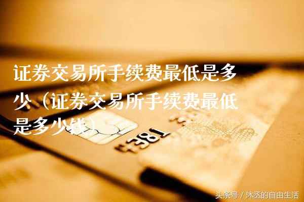 证券交易所手续费最低是多少（证券交易所手续费最低是多少钱）_https://www.cqckcrrc.com_道指直播_第1张