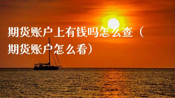 期货账户上有钱吗怎么查（期货账户怎么看）_https://www.cqckcrrc.com_内盘期货_第1张