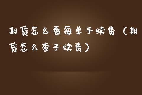 期货怎么看每单手续费(期货怎么查手续费)_期货开户_第1张_期货投资网 期货怎么看每单手续费(期货怎么查手续费)_https://www.cqckcrrc.com_期货开户_第1张