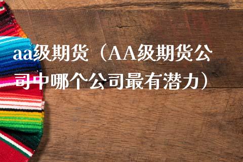 aa级期货（A**期货公司中哪个公司最有潜力）_https://www.cqckcrrc.com_内盘期货_第1张