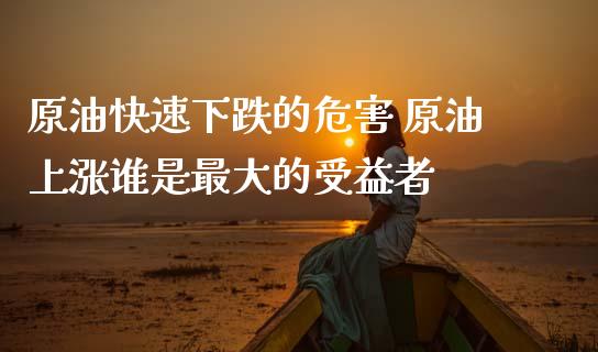 原油快速下跌的危害 原油上涨谁是最大的受益者_https://www.cqckcrrc.com_原油期货_第1张