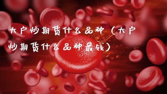 大户炒期货什么品种（大户炒期货什么品种最钱）_https://www.cqckcrrc.com_期货交易所_第1张