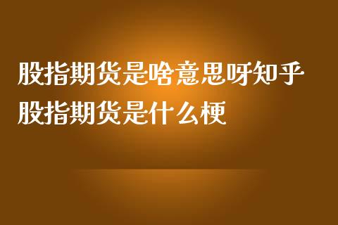 股指期货是啥意思呀知乎 股指期货是什么梗_道指直播_第1张_期货投资网 股指期货是啥意思呀知乎 股指期货是什么梗_https://www.cqckcrrc.com_道指直播_第1张