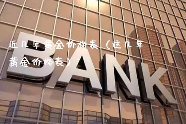 近几年黄金价格表(这几年黄金价格表)_黄金期货_第1张_期货投资网 近几年黄金价格表(这几年黄金价格表)_https://www.cqckcrrc.com_黄金期货_第1张