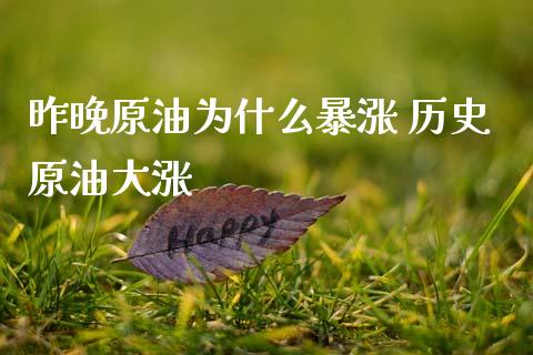 昨晚原油为什么暴涨 历史原油大涨_原油期货_第1张_期货投资网 昨晚原油为什么暴涨 历史原油大涨_https://www.cqckcrrc.com_原油期货_第1张