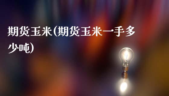 期货玉米(期货玉米一手多少吨)_https://www.cqckcrrc.com_原油期货_第1张