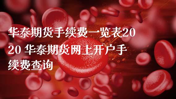 华泰期货手续费一览表2020 华泰期货网上开户手续费查询_https://www.cqckcrrc.com_恒生指数_第1张