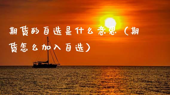 期货的自选是什么意思(期货怎么加入自选)_道指直播_第1张_期货投资网 期货的自选是什么意思(期货怎么加入自选)_https://www.cqckcrrc.com_道指直播_第1张