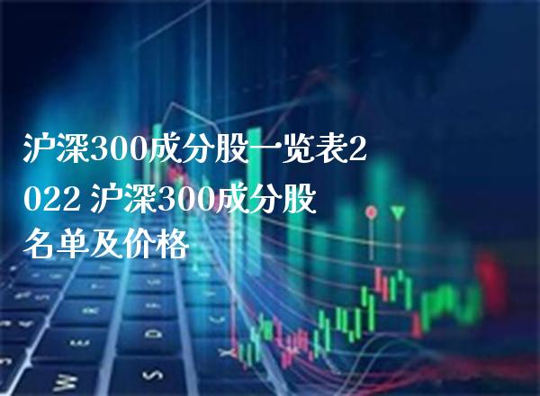 沪深300成分股一览表2022 沪深300成分股名单及价格_恒生指数_第1张_期货投资网 沪深300成分股一览表2022 沪深300成分股名单及价格_https://www.cqckcrrc.com_恒生指数_第1张