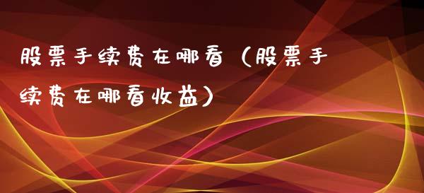 股票手续费在哪看(股票手续费在哪看收益)_原油期货_第1张_期货投资网 股票手续费在哪看(股票手续费在哪看收益)_https://www.cqckcrrc.com_原油期货_第1张