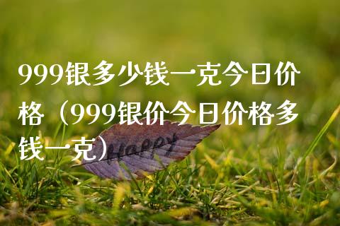 999银多少钱一克今日价格(999银价今日价格多钱一克)_道指直播_第1张_期货投资网 999银多少钱一克今日价格(999银价今日价格多钱一克)_https://www.cqckcrrc.com_道指直播_第1张