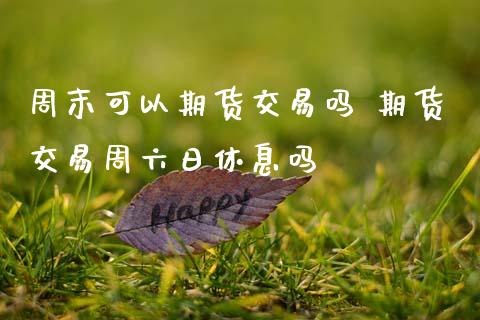 周末可以期货交易吗 期货交易周六日休息吗_https://www.cqckcrrc.com_原油期货_第1张