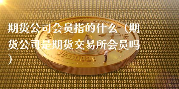 期货公司会员指的什么（期货公司是期货交易所会员吗）_https://www.cqckcrrc.com_道指直播_第1张